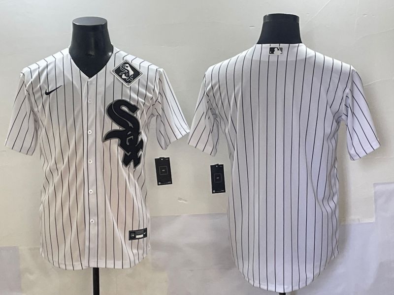 Men 2025 Chicago White Sox Blank White Stripe Game Nike MLB Jersey style 3->chicago white sox->MLB Jersey